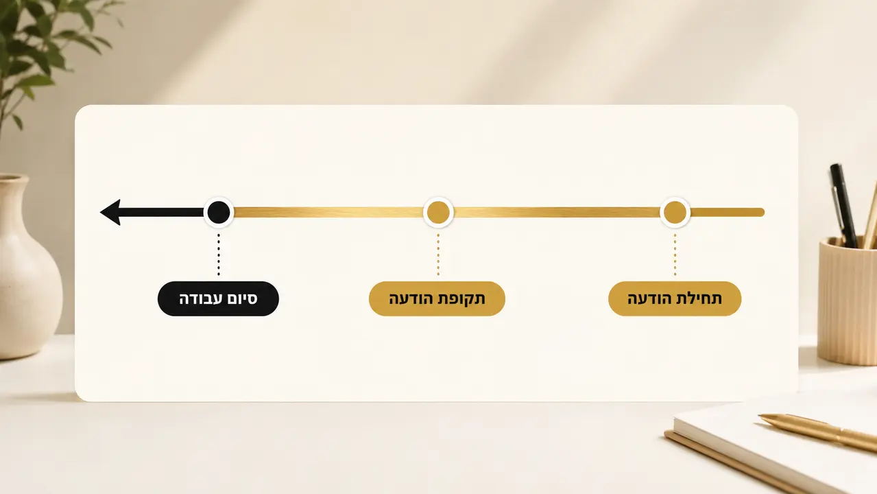 הודעה מוקדמת וסיום העסקה, לוח זמנים שמכתיב כסף