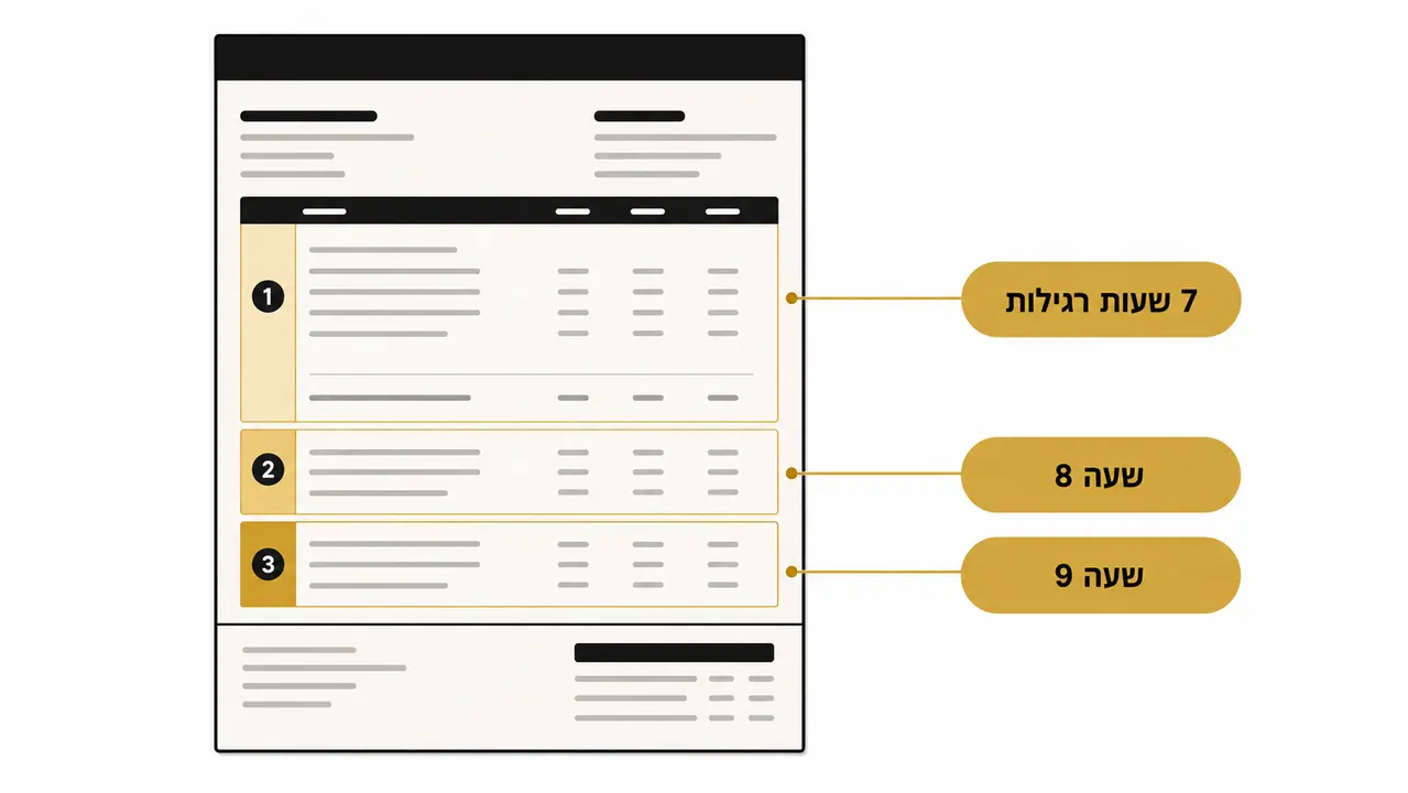 ובכן, כיצד מחושבות שעות העבודה בלילה?