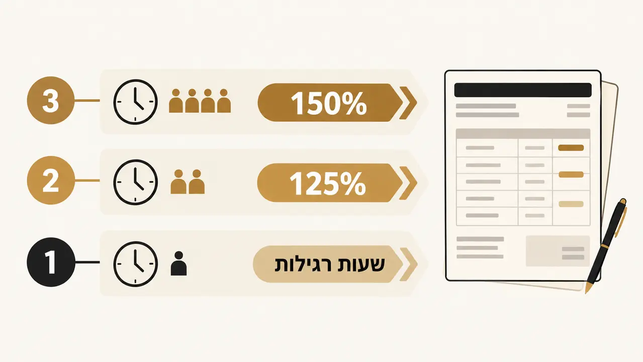 איך מחשבים שעות נוספות כחוק
